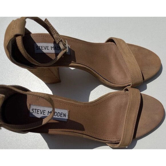 Steve Madden Declair Women’s sz 7 heels Tan Brown Leather - Picture 4 of 13